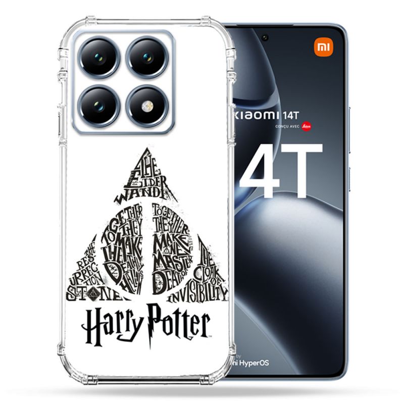 Coque Renforcée Pour Xiaomi 14T / 14T Pro Harry Potter Hollows triangle Blanc