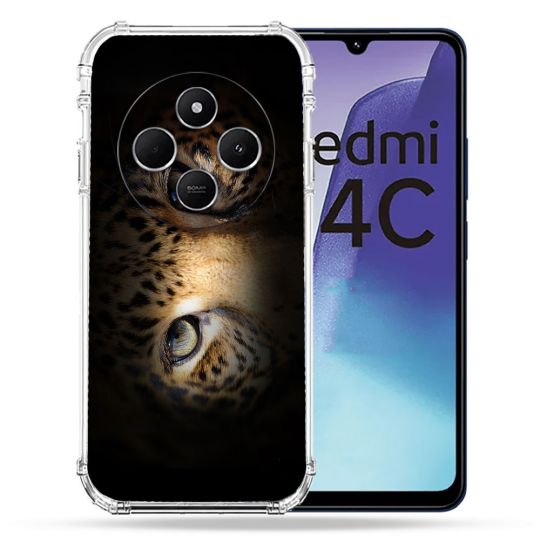 Coque Renforcée Pour Xiaomi Redmi 14C 4G Animal Leopard Yeux