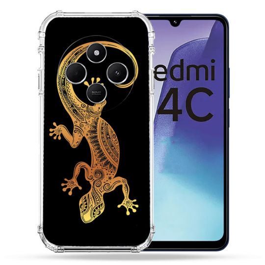 Coque Renforcée Pour Xiaomi Redmi 14C 4G Animal Lezard Noir