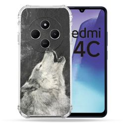 Coque Renforcée Pour Xiaomi Redmi 14C 4G Animal Loup Hurlement