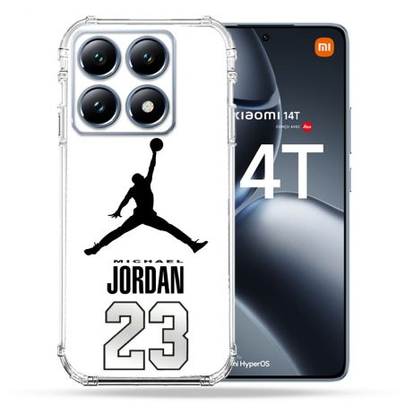 Coque Renforcée Pour Xiaomi 14T / 14T Pro Jordan 23 Blanc