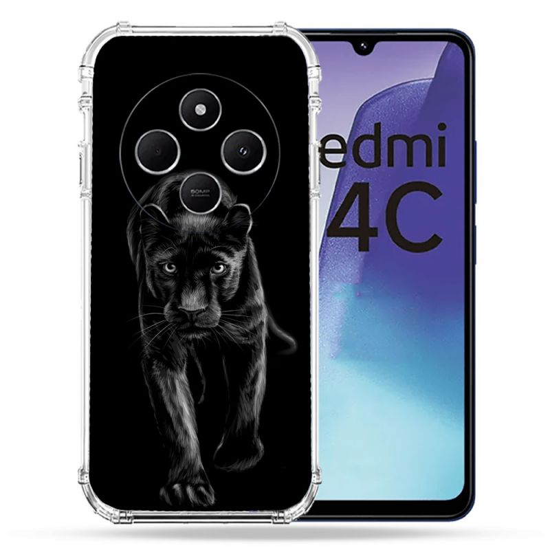Coque Renforcée Pour Xiaomi Redmi 14C 4G Animal Panthère Noire