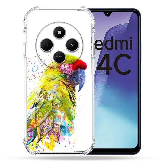 Coque Renforcée Pour Xiaomi Redmi 14C 4G Animal Perroquet Jaune