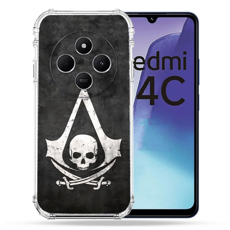 Coque Renforcée Pour Xiaomi Redmi 14C 4G Assassin Creed Tete Mort
