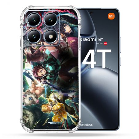 Coque Renforcée Pour Xiaomi 14T / 14T Pro Manga Demon Slayer Groupe