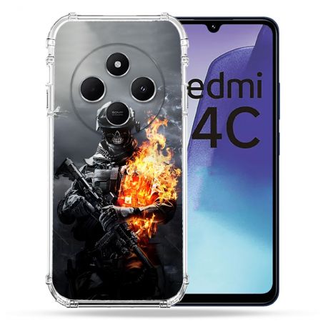 Coque Renforcée Pour Xiaomi Redmi 14C 4G Call Of Duty Squelette