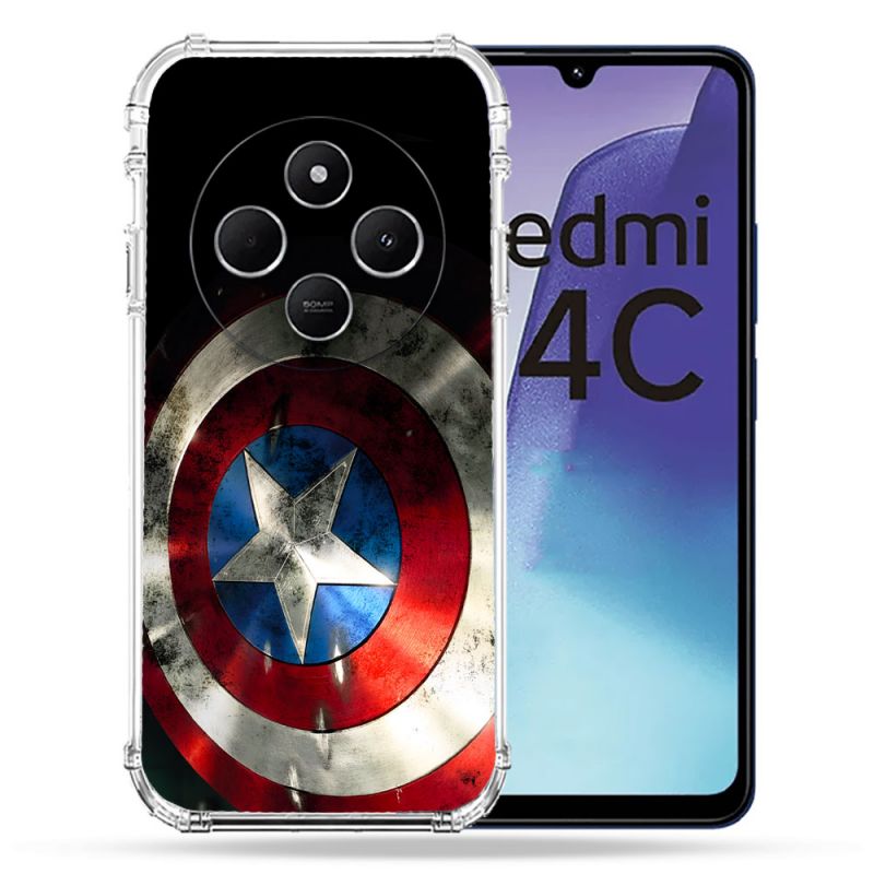 Coque Renforcée Pour Xiaomi Redmi 14C 4G Captain America Bouclier