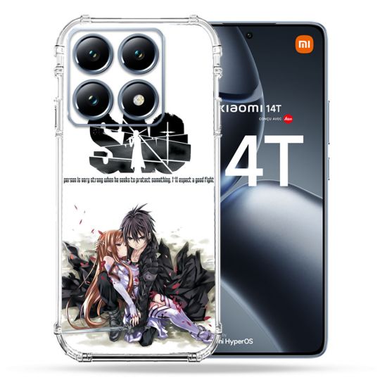 Coque Renforcée Pour Xiaomi 14T / 14T Pro Manga SAO sword Art Online Blanc