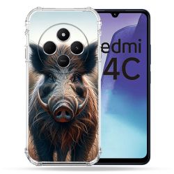 Coque Renforcée Pour Xiaomi Redmi 14C 4G Chasse Sanglier Attaque