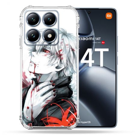 Coque Renforcée Pour Xiaomi 14T / 14T Pro Manga Tokyo Ghoul Kaneki Blanc