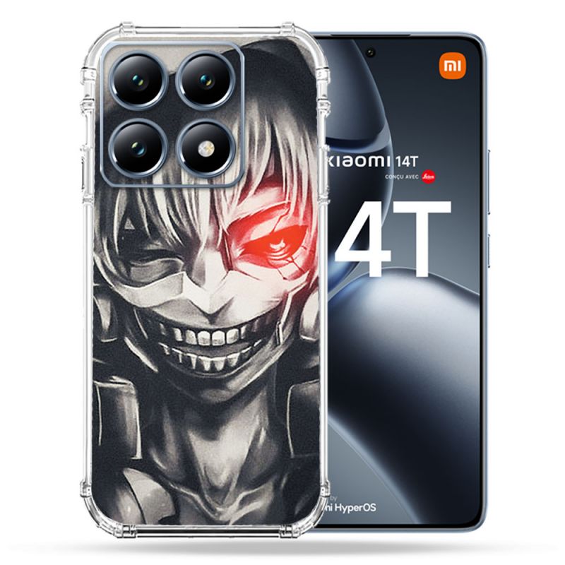 Coque Renforcée Pour Xiaomi 14T / 14T Pro Manga Tokyo Ghoul Kaneki Noir