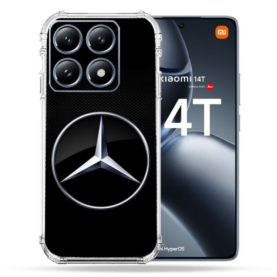 Coque Renforcée Pour Xiaomi 14T / 14T Pro Mercedes Carbone