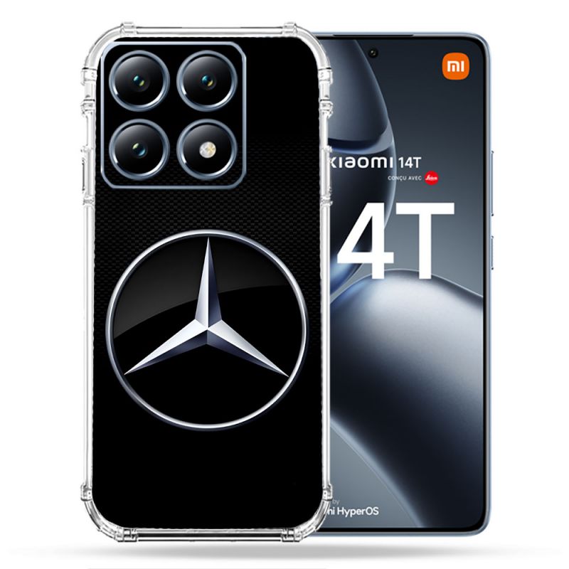 Coque Renforcée Pour Xiaomi 14T / 14T Pro Mercedes Carbone