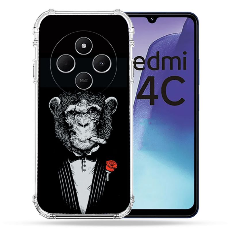 Coque Renforcée Pour Xiaomi Redmi 14C 4G Decale Singe Mafia