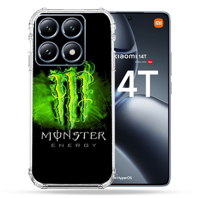 Coque Renforcée Pour Xiaomi 14T / 14T Pro Monster Energy Vert