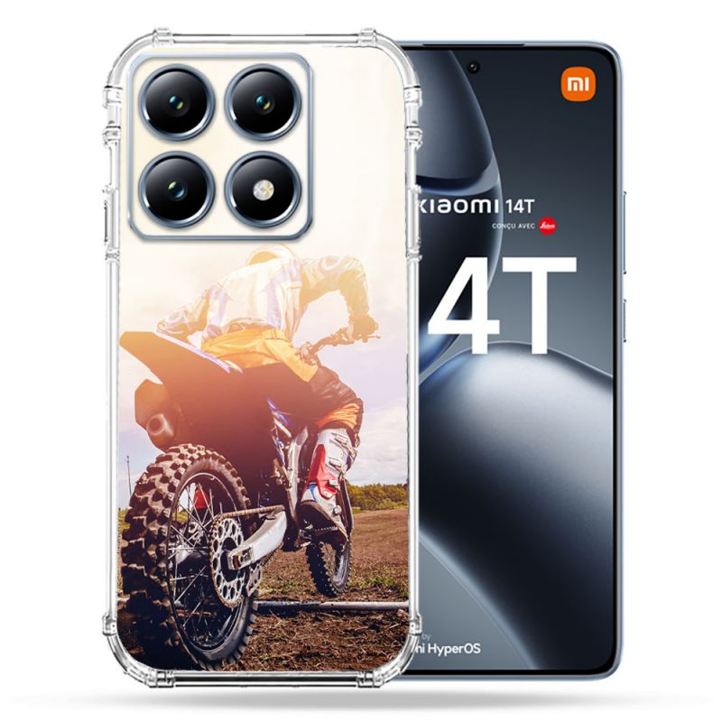 Coque Renforcée Pour Xiaomi 14T / 14T Pro Moto Cross Soleil