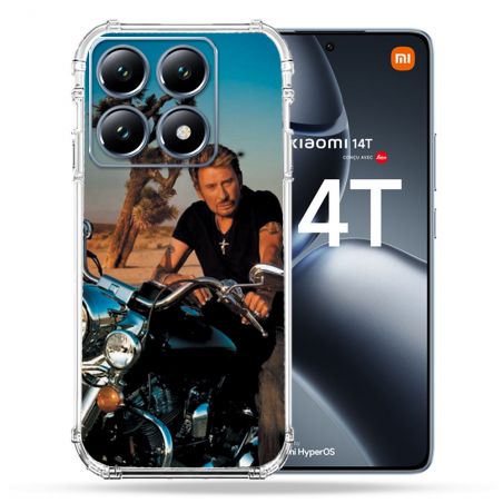 Coque Renforcée Pour Xiaomi 14T / 14T Pro Musique Johnny Hallyday Moto