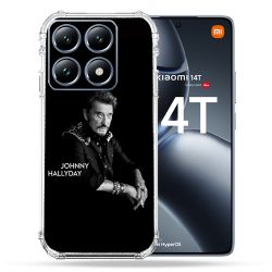 Coque Renforcée Pour Xiaomi 14T / 14T Pro Musique Johnny Hallyday Noir