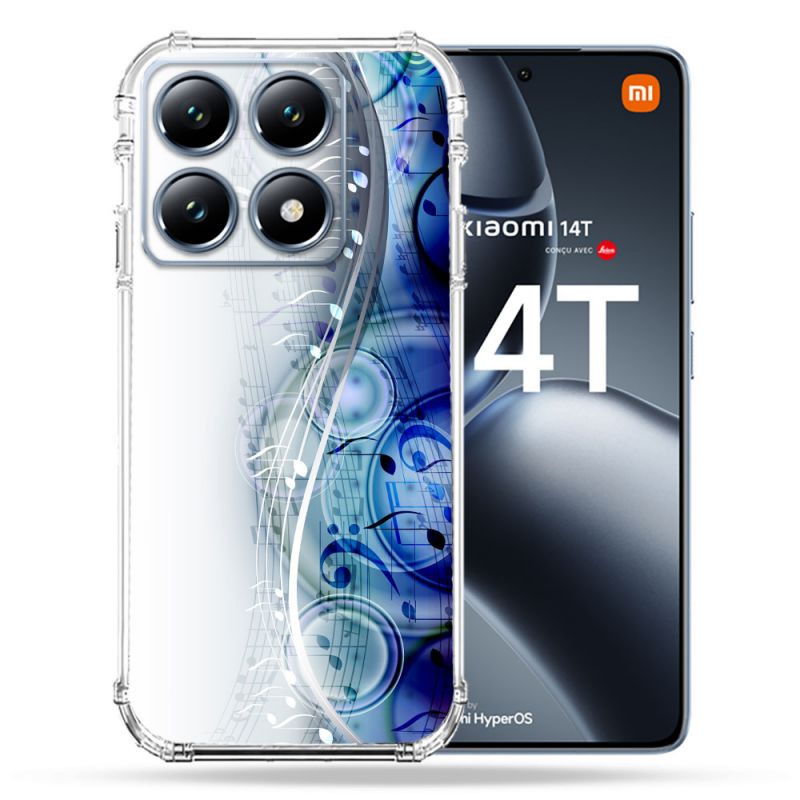 Coque Renforcée Pour Xiaomi 14T / 14T Pro Musique Partition Vague