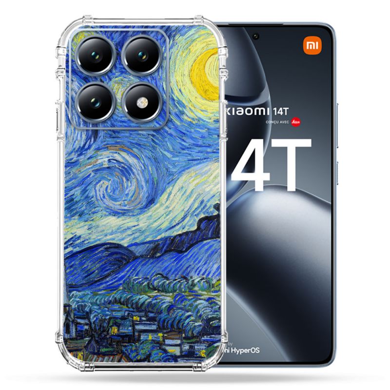 Coque Renforcée Pour Xiaomi 14T / 14T Pro Peinture La nuit étoilée