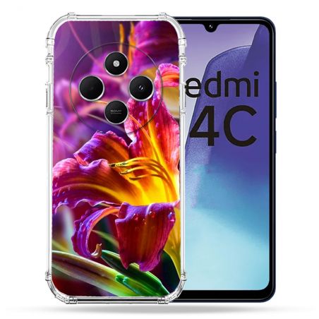 Coque Renforcée Pour Xiaomi Redmi 14C 4G Fleur Lys Color