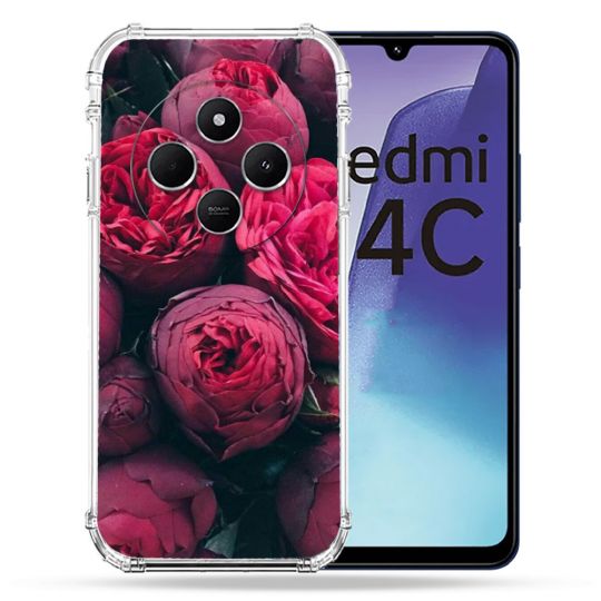 Coque Renforcée Pour Xiaomi Redmi 14C 4G Fleur Pivoine