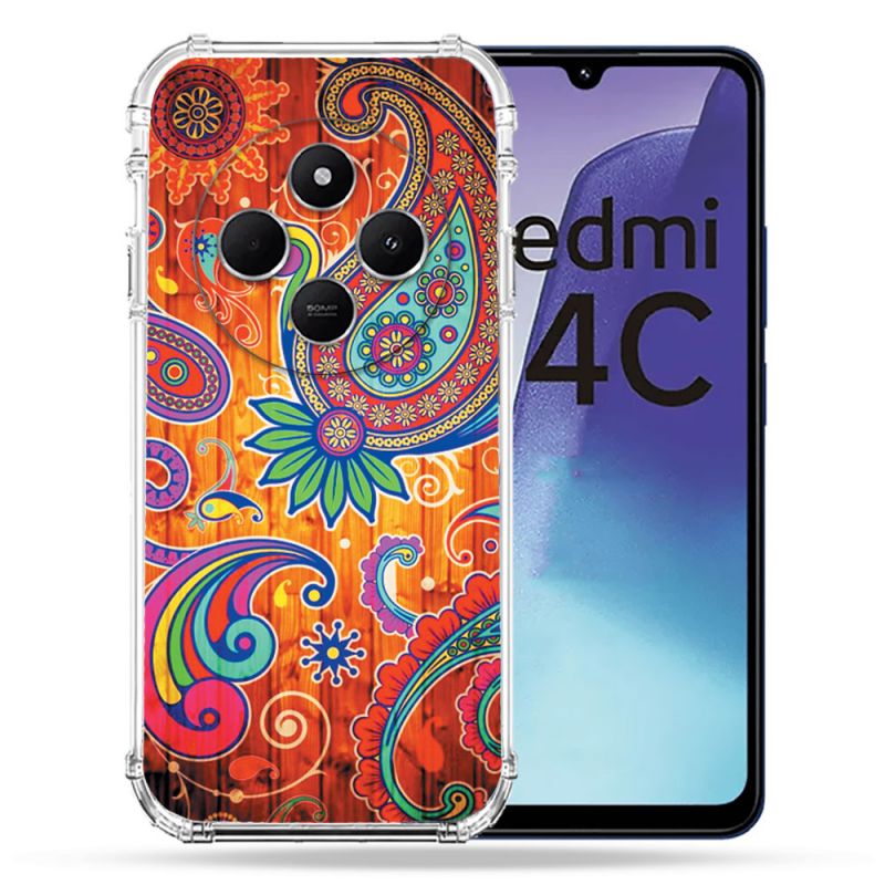 Coque Renforcée Pour Xiaomi Redmi 14C 4G Fleur Psychedelic