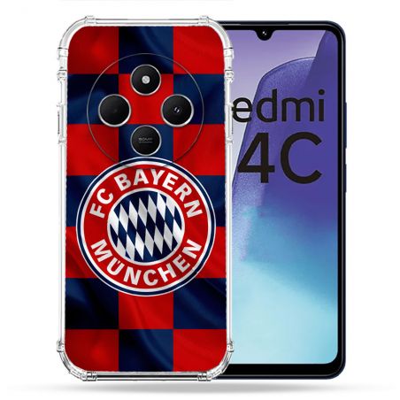 Coque Renforcée Pour Xiaomi Redmi 14C 4G Foot Bayern Munich Carreaux