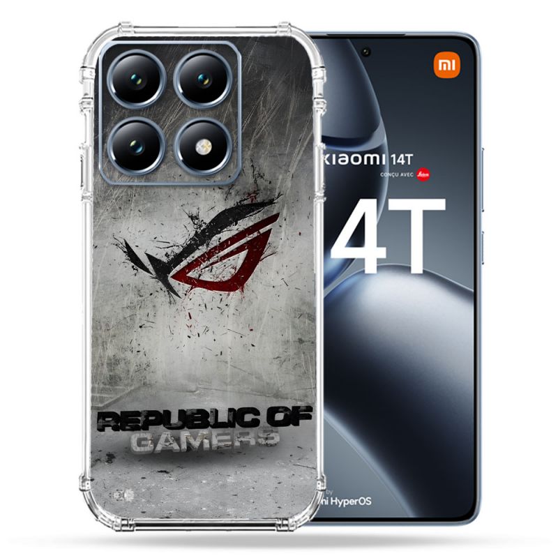 Coque Renforcée Pour Xiaomi 14T / 14T Pro ROG Gris