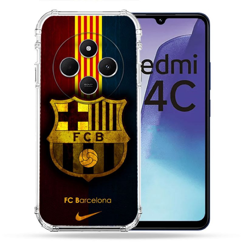 Coque Renforcée Pour Xiaomi Redmi 14C 4G Foot FC Barcelone Vintage