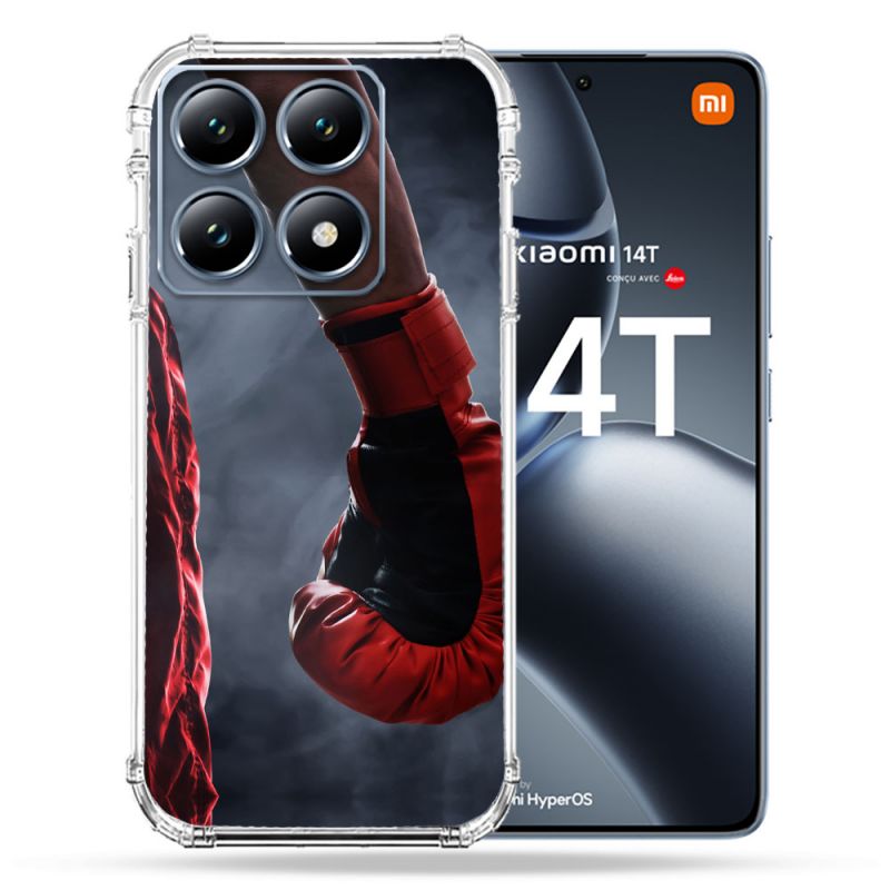 Coque Renforcée Pour Xiaomi 14T / 14T Pro Sport Boxe Gant Rouge