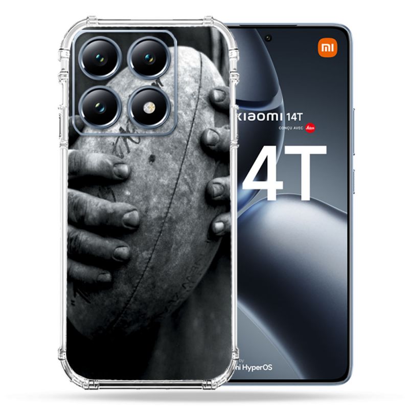 Coque Renforcée Pour Xiaomi 14T / 14T Pro Sport Rugby Ballon Vintage
