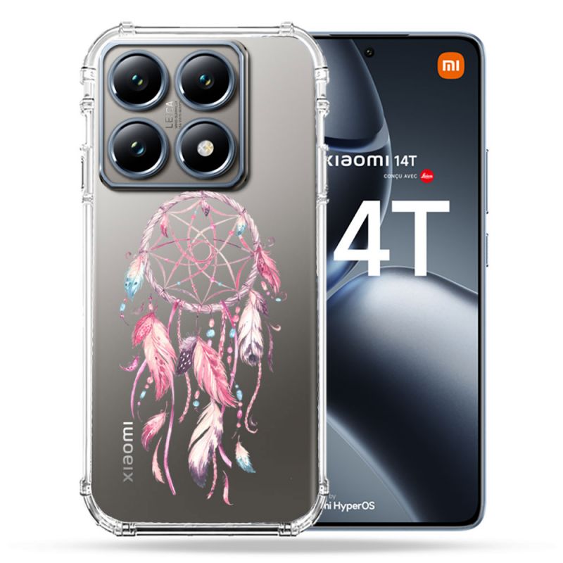 Coque Transparente Pour Xiaomi 14T / 14T Pro Attrape Reve Rose