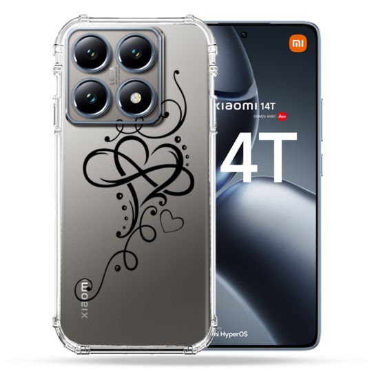 Coque Transparente Pour Xiaomi 14T / 14T Pro Cœur infini