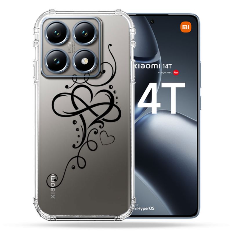 Coque Transparente Pour Xiaomi 14T / 14T Pro Cœur infini