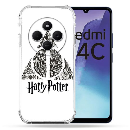Coque Renforcée Pour Xiaomi Redmi 14C 4G Harry Potter Hollows triangle Blanc