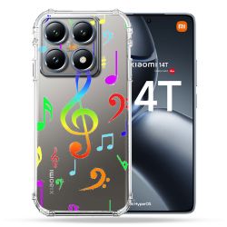 Coque Transparente Pour Xiaomi 14T / 14T Pro Note Musique Colore