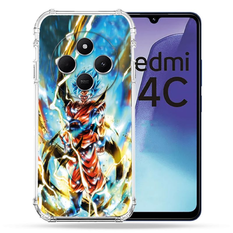 Coque Renforcée Pour Xiaomi Redmi 14C 4G Manga Dragon Ball Sangoku Blanc