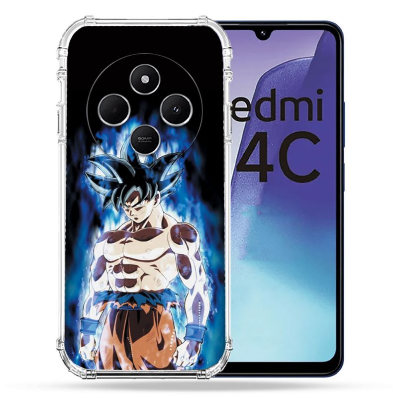Coque Renforcée Pour Xiaomi Redmi 14C 4G Manga Dragon Ball Sangoku Noir