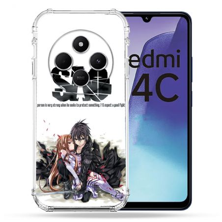 Coque Renforcée Pour Xiaomi Redmi 14C 4G Manga SAO sword Art Online Blanc