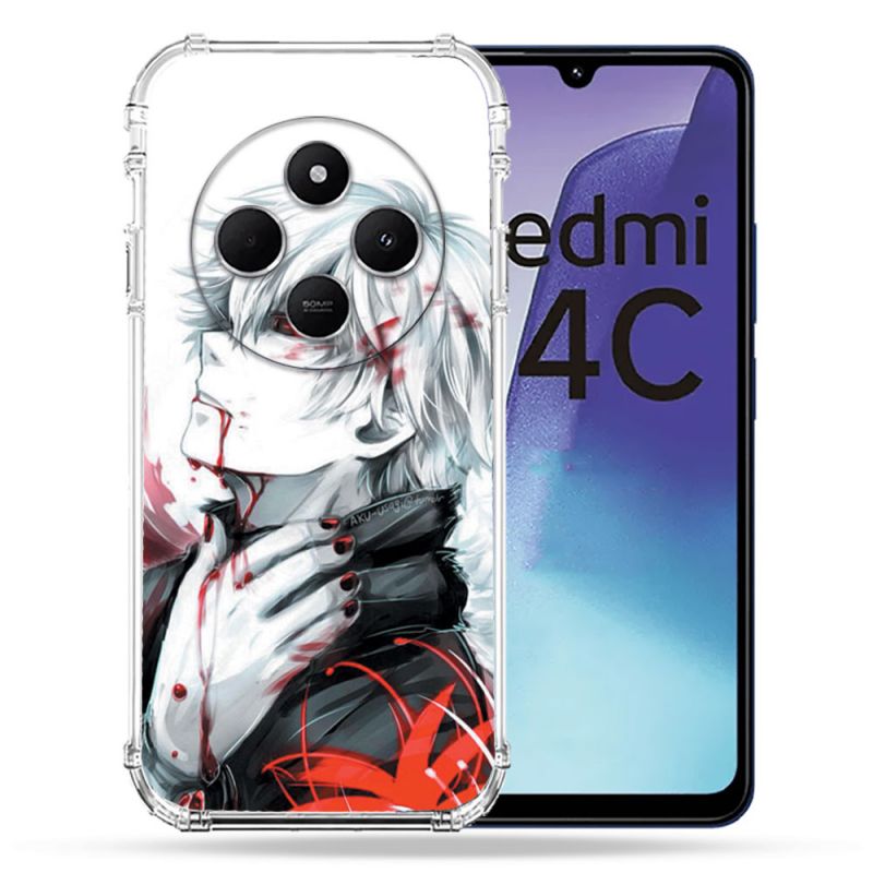 Coque Renforcée Pour Xiaomi Redmi 14C 4G Manga Tokyo Ghoul Kaneki Blanc