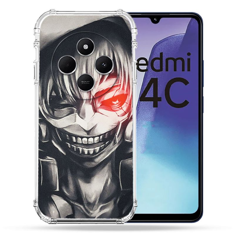 Coque Renforcée Pour Xiaomi Redmi 14C 4G Manga Tokyo Ghoul Kaneki Noir