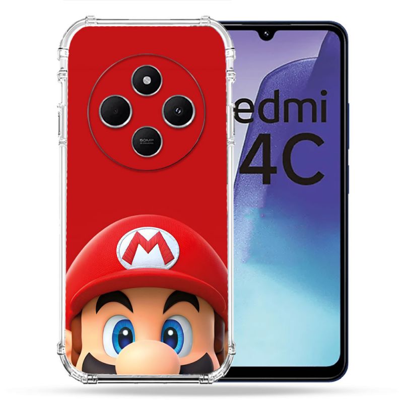 Coque Renforcée Pour Xiaomi Redmi 14C 4G Mario Rouge