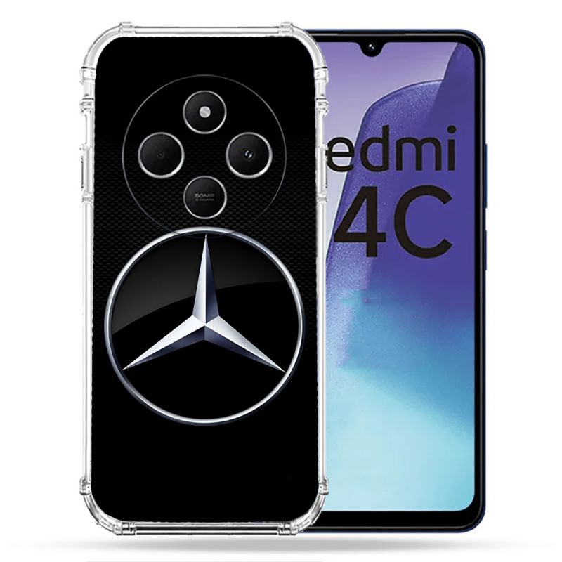 Coque Renforcée Pour Xiaomi Redmi 14C 4G Mercedes Carbone