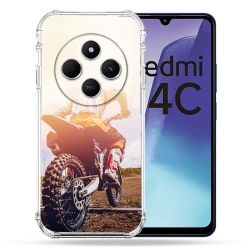 Coque Renforcée Pour Xiaomi Redmi 14C 4G Moto Cross Soleil