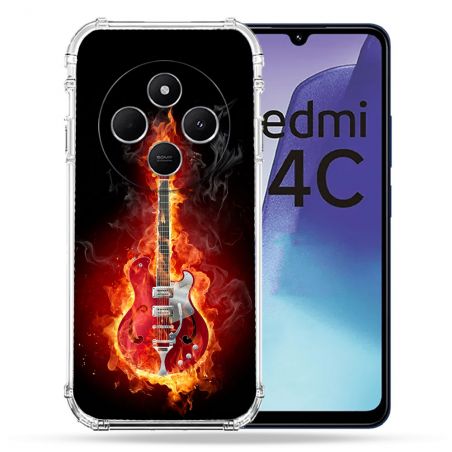 Coque Renforcée Pour Xiaomi Redmi 14C 4G Musique Guitare Electrique