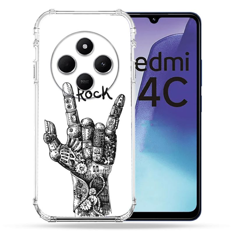 Coque Renforcée Pour Xiaomi Redmi 14C 4G Musique Rock Main
