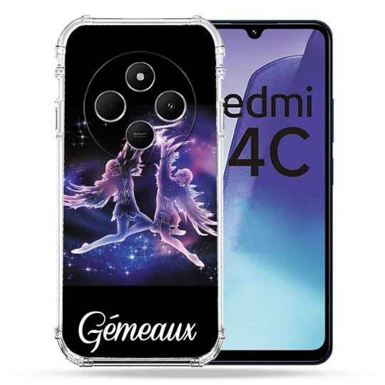 Coque Renforcée Pour Xiaomi Redmi 14C 4G Signe Zodiaque 2 Gémeaux