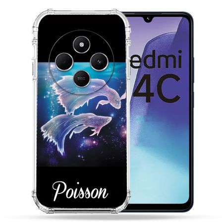 Coque Renforcée Pour Xiaomi Redmi 14C 4G Signe Zodiaque 2 Poisson
