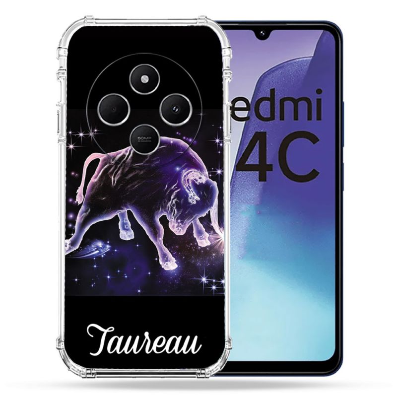 Coque Renforcée Pour Xiaomi Redmi 14C 4G Signe Zodiaque 2 Taureau